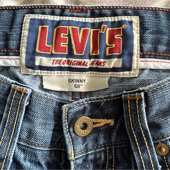 LEVI’S 511™ SKINNY FIT® FLEX MEN'S 100% cotton blue JEANS size 29W 32L - Picture 9 of 16